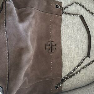 TORY BURCH suede handbag